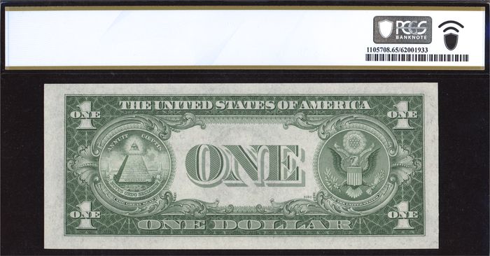 1935A $1 S Experimental Silver Certificate Reverse Image
