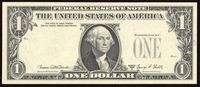 1969D $1 Federal Reserve Note Error - Overprint on Back Obverse Image