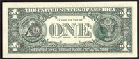 1969D $1 Federal Reserve Note Error - Overprint on Back Reverse Image