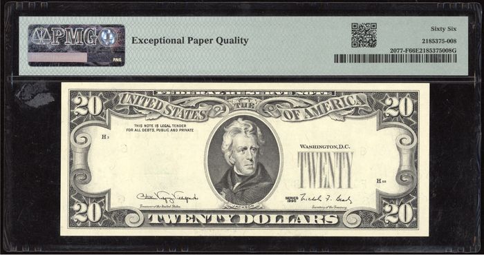 1990 $20 Overprint on Back Error Reverse Image