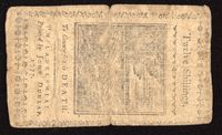 April 10, 1777 Pennsylvania Colonial Twelve Shillings (12s) Reverse Image
