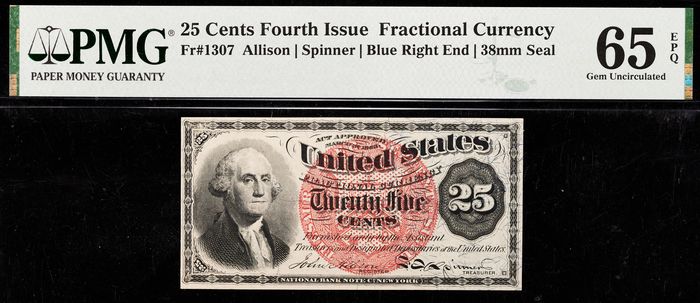 Fourth Issue 25c Fractional Obverse Image